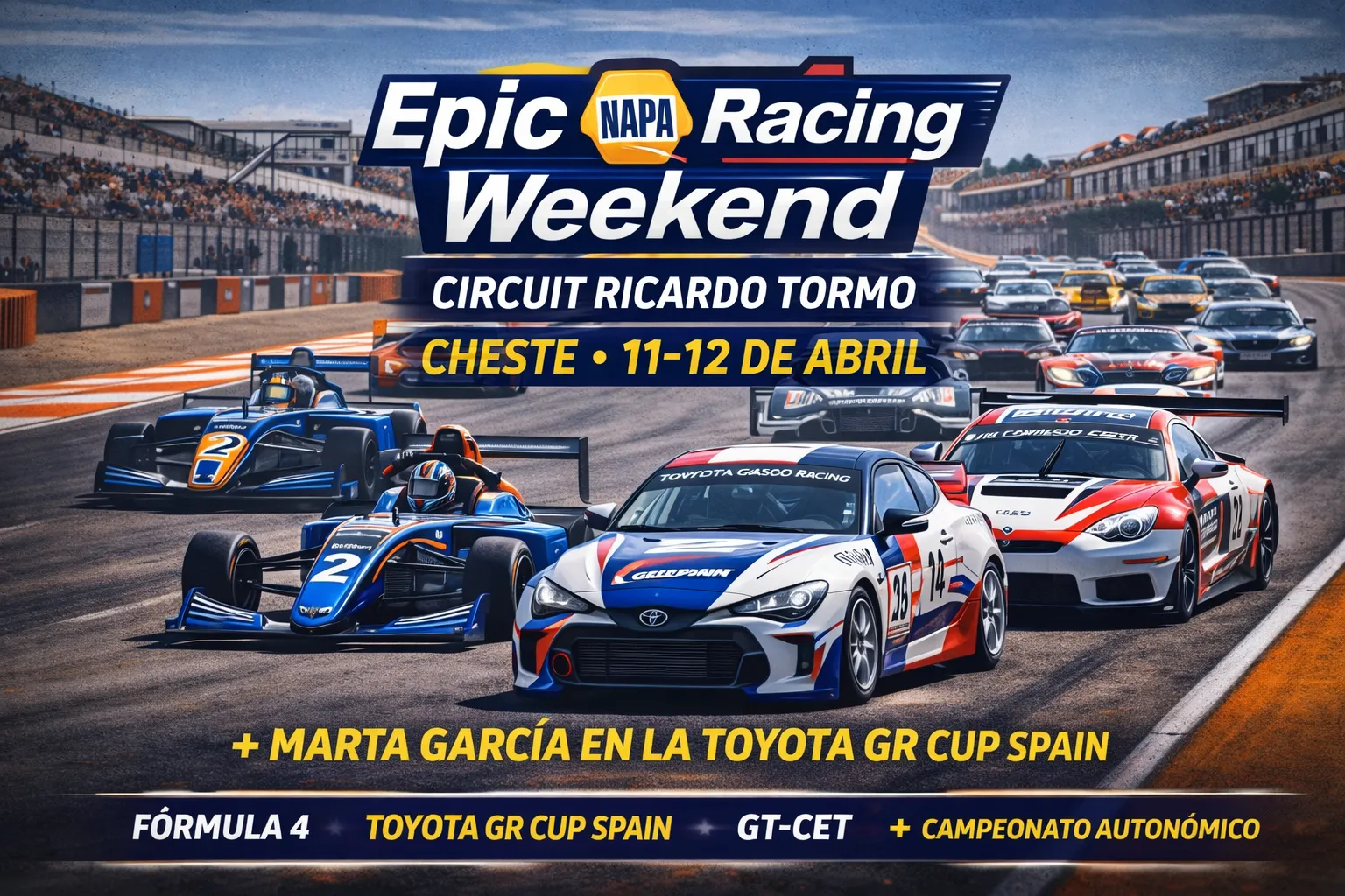 El Circuit Ricardo Tormo abre la temporada con el Epic NAPA Racing Weekend