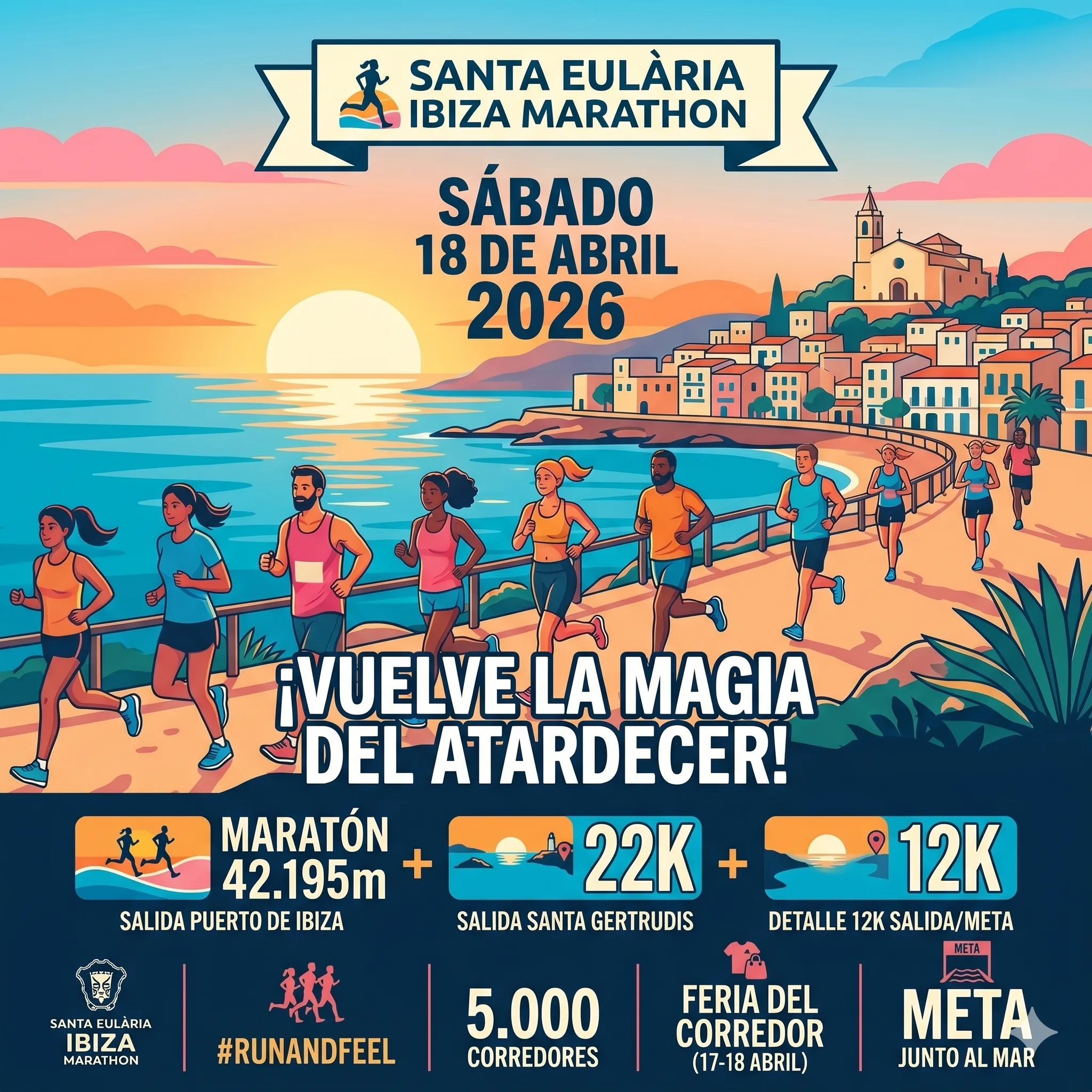 Ibiza se prepara para el "Run and Feel": Todo listo para el gran reto del 18 de abril